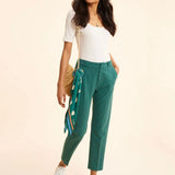 Pantalon de costume femme - Vert - I.Code