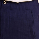 Pantalon de costume large faux-uni - Marine - I.Code
