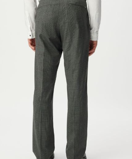 Plaid suit trousers - Medium Grey - IKKS MEN