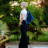 Pantalon de costume large faux-uni - Marine - I.Code