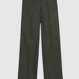 Pantalon de tailleur à micro-chevrons - Kaki foncé - IKKS WOMEN