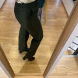 Pantalon de tailleur à micro-chevrons - Kaki foncé - IKKS WOMEN