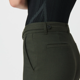 Pantalon de tailleur à micro-chevrons - Kaki foncé - IKKS WOMEN