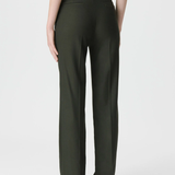 Pantalon de tailleur à micro-chevrons - Kaki foncé - IKKS WOMEN