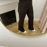 Pantalon de tailleur évasé Singer - Chocolat - GRACE & MILA