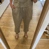 Pantalon droit en lin Joplin - Kaki - SUNCOO