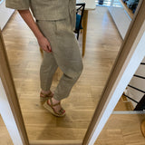 Pantalon droit en lin Joplin - Kaki - SUNCOO