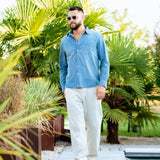 Pantalon en lin Belsbo - Gris soie - MARC'O POLO HOMME