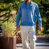 Pantalon en lin Belsbo - Gris soie - MARC'O POLO HOMME
