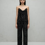 Pantalon fluide large imprimé zèbre Carmela - Noir - VILA