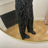 Pantalon fluide large imprimé zèbre Carmela - Noir - VILA