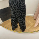 Pantalon fluide large imprimé zèbre Carmela - Noir - VILA