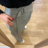 Pantalon large taille haute Jaime - Gris clair - SUNCOO