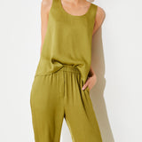 Pantalon fluide satiné Jay - Kaki - Suncoo