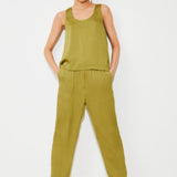 Pantalon fluide satiné Jay - Kaki - Suncoo