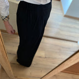 Pantalon fluide en satin Johan - Noir - Suncoo