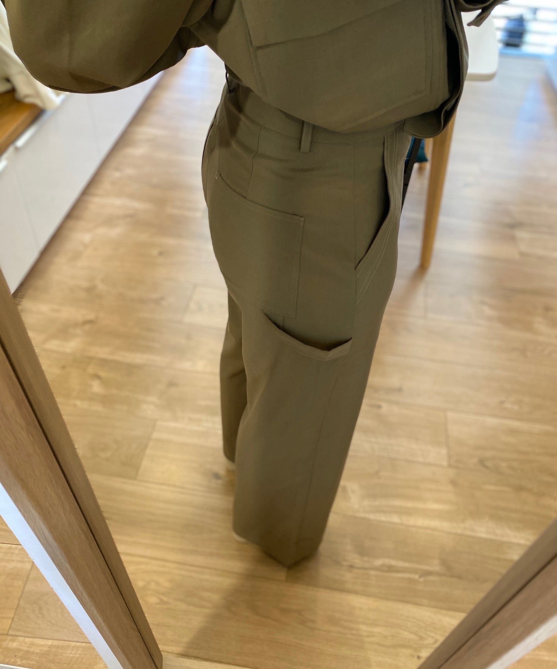 Pantalon large taille haute Jules - Kaki - Suncoo