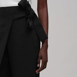 Pantalon large avec ceinture nouée - Noir - IKKS WOMEN