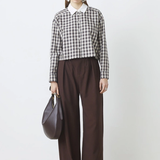 Jio chic wide-leg drawstring trousers - Chocolate - SUNCOO