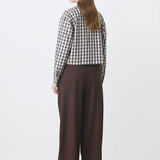 Jio chic wide-leg drawstring trousers - Chocolate - SUNCOO