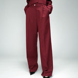Pantalon large Oscar - Bordeaux - GRACE & MILA