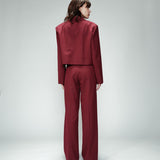 Pantalon large Oscar - Bordeaux - GRACE & MILA