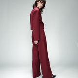 Pantalon large Oscar - Bordeaux - GRACE & MILA