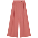 Pantalon large plissé en lin coton Robin - Rose - GRACE & MILA