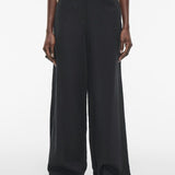 Pantalon large en lin Rousummer - Metéorite - ROUGE