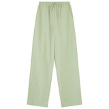 Pantalon large en coton Rhode - Menthe - GRACE & MILA