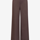 Pantalon large OBJLISA OBJECT Chocolate Plum – vue produit de face