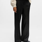 Pantalon à jambe ample Objlisa - Black silver - OBJECT
