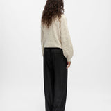 Pantalon à jambe ample Objlisa - Black silver - OBJECT