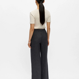 Pantalon large OBJSANJA OBJECT noir – porté de dos