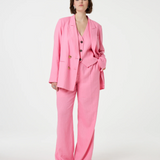 Pantalon plissé en lin Nura - Rose - FABIENNE CHAPOT