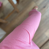 Pantalon plissé en lin Nura - Rose - FABIENNE CHAPOT
