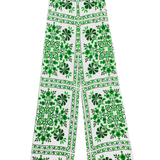 Pantalon fluide imprimé Prisla - Vert - LA PETITE ETOILE