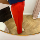 Objlisa Wide Mid-Rise Trousers - Poinsettia - OBJECT