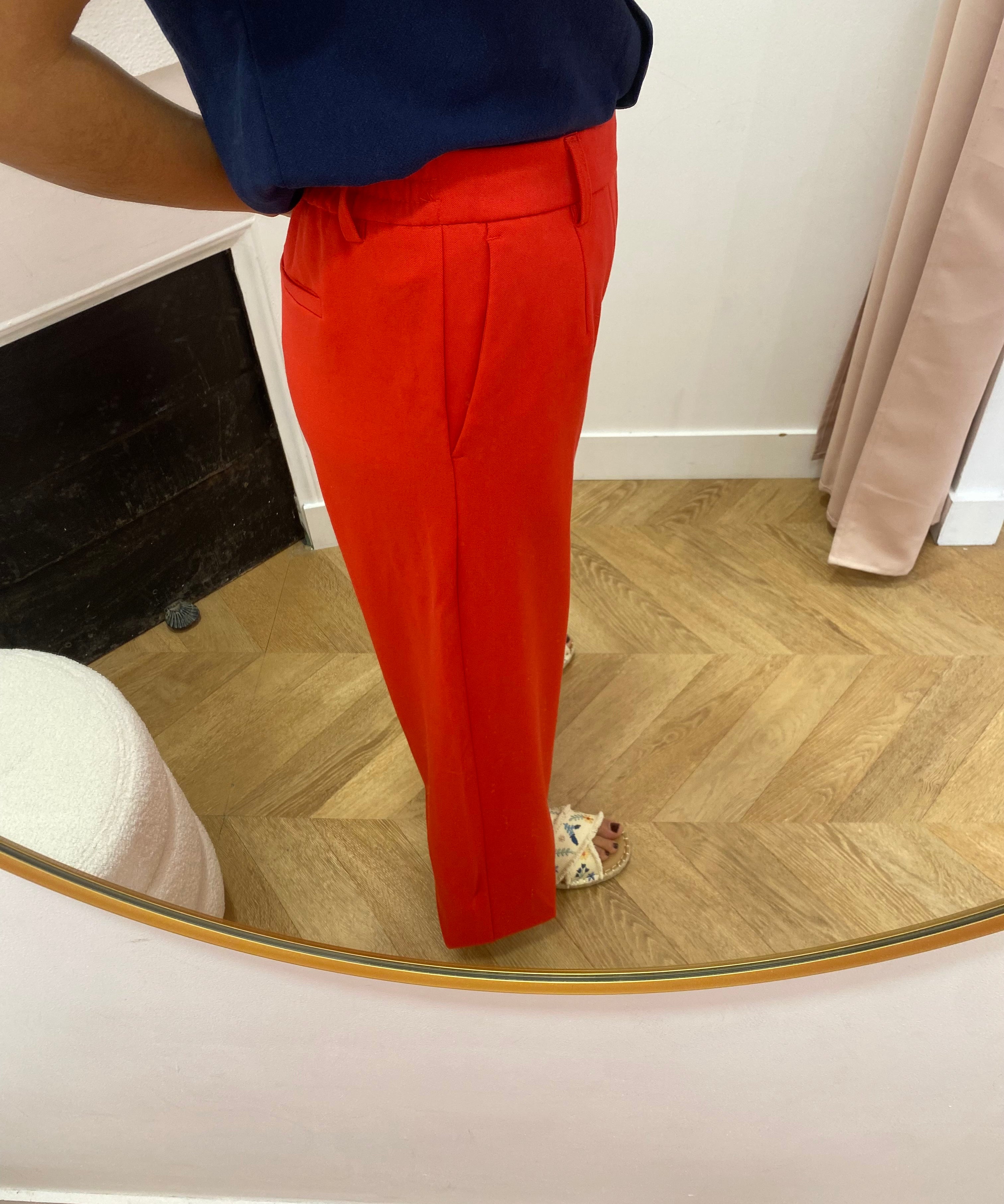 Pantalon taille large Objlisa - Poinsettia - OBJECT