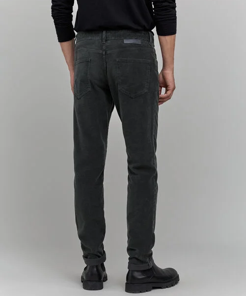 Pantalon slim en velours côtelé - Bitume - IKKS MEN