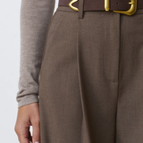 Pantalon tailleur à pinces large Jonas - Taupe - SUNCOO