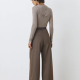 Pantalon tailleur à pinces large Jonas - Taupe - SUNCOO