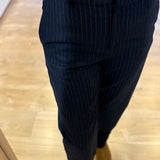 Pantalon tailleur à rayures femme Jacob - Bleu nuit - SUNCOO