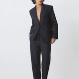 Pantalon tailleur à rayures femme Jacob - Bleu nuit - SUNCOO