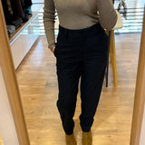 Pantalon tailleur à rayures femme Jacob - Bleu nuit - SUNCOO