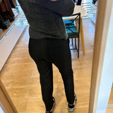 Pantalon tailleur cigarette rayé - Noir - I.CODE