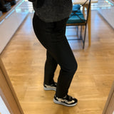 Pantalon tailleur cigarette rayé - Noir - I.CODE