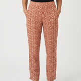 Pantalon chino imprimé en viscose Vildj - Argile - SUN VALLEY FEMME