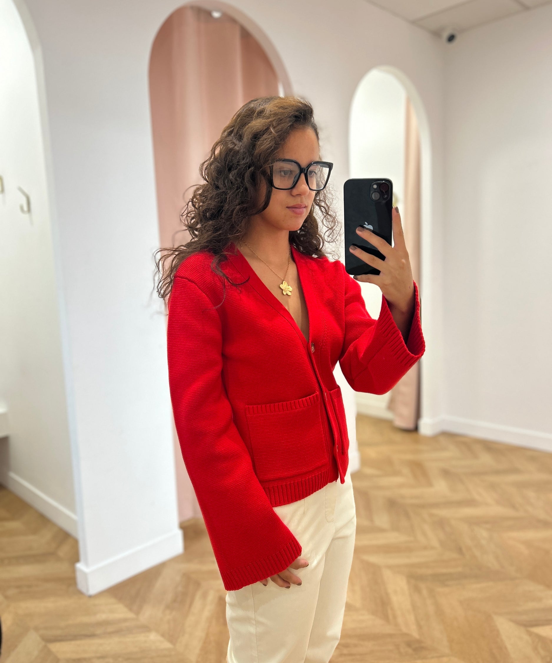 Cardigan Paolino - Rouge - GRACE & MILA