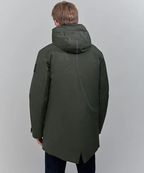 Printed marbled parka - Khaki - IKKS MEN
